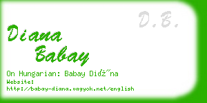 diana babay business card